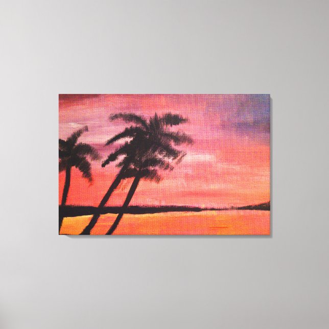 Lienzo Sunset In The Tropics (Anverso)