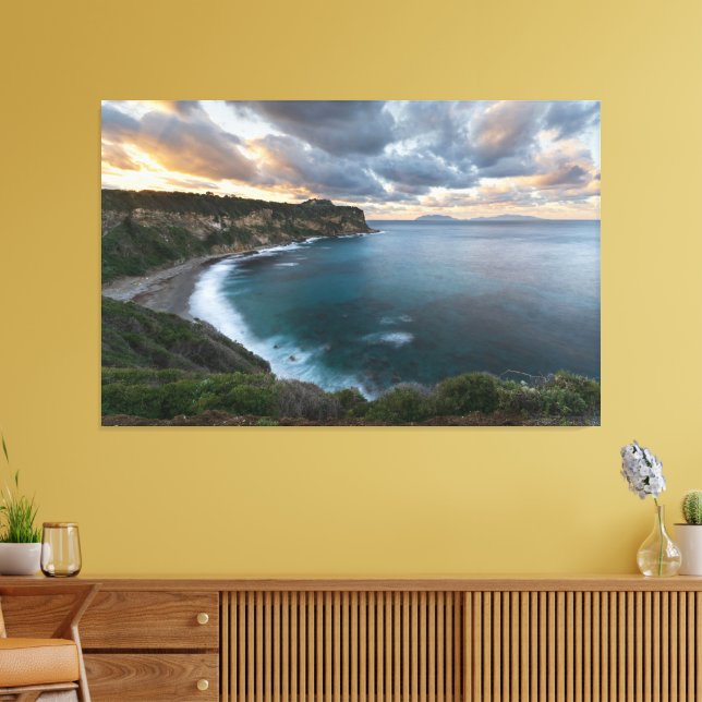 Lienzo Sunset Over Cliffs, a stunning (Insitu (Sala de estar))