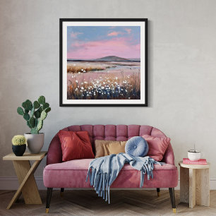 Lienzo Sunset Rubor - Paintaje suave pastoral