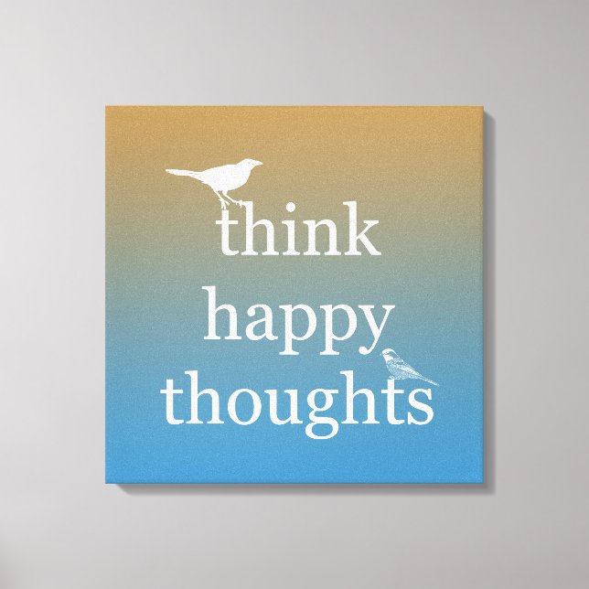 Lienzo Sunset Think Happy (Anverso)