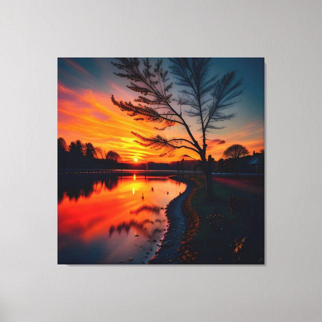 Lienzo Sunset View Landscape Four (Anverso)