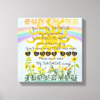 Lienzo Sunshine and Rainbows
