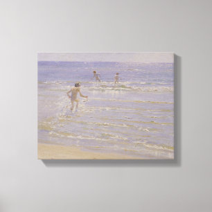 Lienzo Sunshine en Skagen: Boys Swimming, 1892