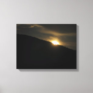 Lienzo Super Moon sobre la montaña de Washington