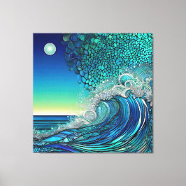 Lienzo Superficie marino surrealista