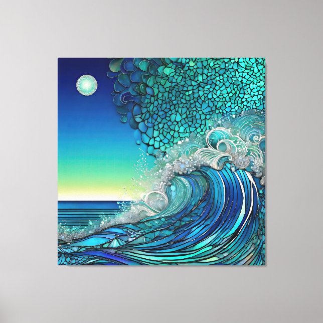 Lienzo Superficie marino surrealista (Anverso)