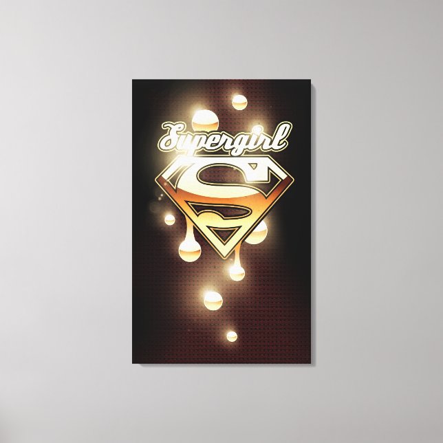 Lienzo Supergirl Gold Drips (Anverso)