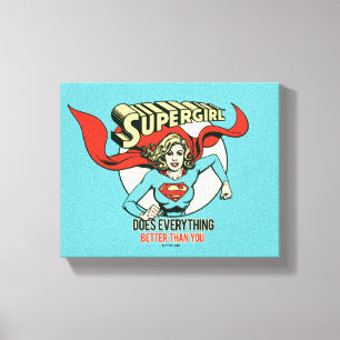Lienzo Supergirl Hace Todo Mejor Que Tú