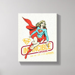 Lienzo Supergirl invencible retro gráfico