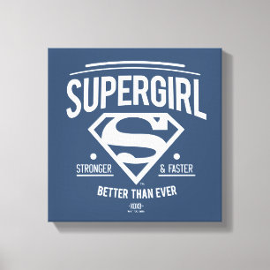 Lienzo Supergirl mejor que nunca retro gráfico