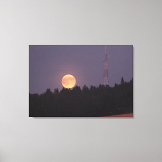 Lienzo Superluna de agosto sobre Paradise Ridge