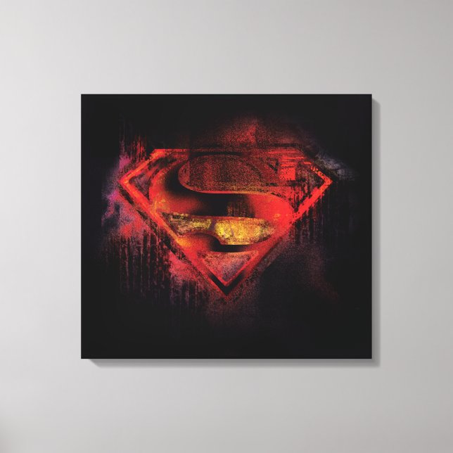 Lienzo Superman S-Shield | Logotipo pintado (Anverso)