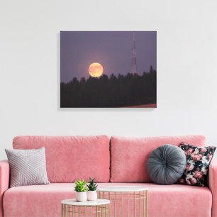 Lienzo Supermoon de agosto sobre Paradise Ridge