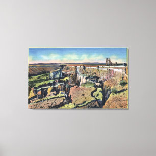 Lienzo Sur de Idaho - Famosa granja hundiéndose en Salmón