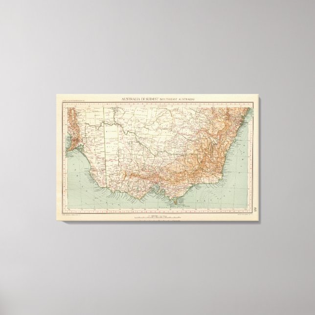 Lienzo Sureste de Australia en 168 (Anverso)