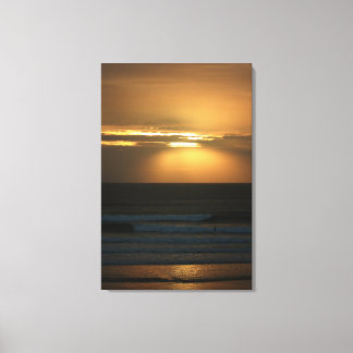 Lienzo Surf al atardecer