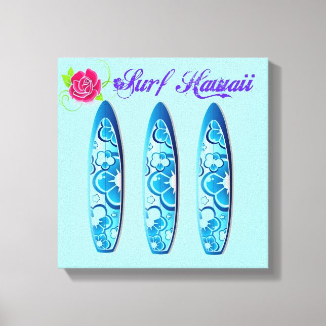 Lienzo Surf Hawaii Surfboards (Anverso)
