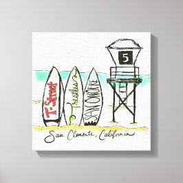Lienzo Surf San Clemente Leyenda
