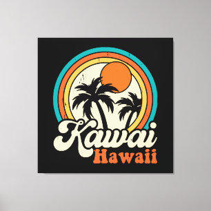 Lienzo Surfear Kawaii Hawaii