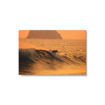 Surfer at sunset in Mexico
