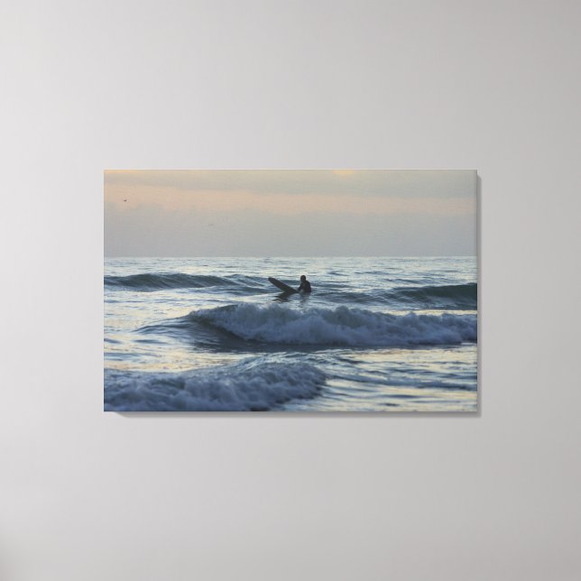 Lienzo Surfer Awaits (Anverso)