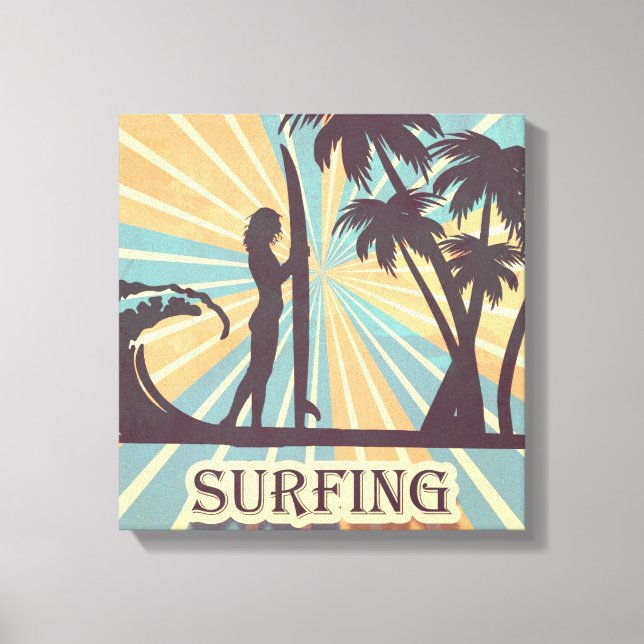 Lienzo Surfer Chica Canvas Art (Anverso)
