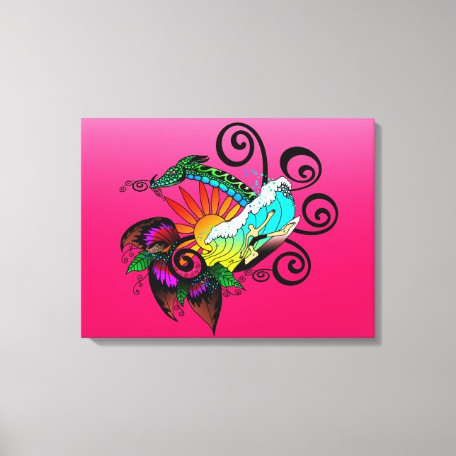 Lienzo Surfer Dude Personalizado (Anverso)