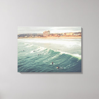 Lienzo Surfer Wall Art, Pacific Beach San Diego Canvas