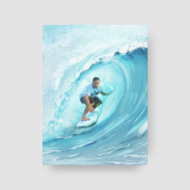 Lienzo Surfing Blue Barrel Wave Beach (Subido por el creador)