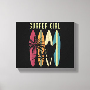 Lienzo Surfista Chica Surfboard Chicas Surf Oce