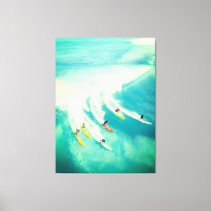 Lienzo Surfistas Surfing Surfing Surfing Sea Wave Canvas 