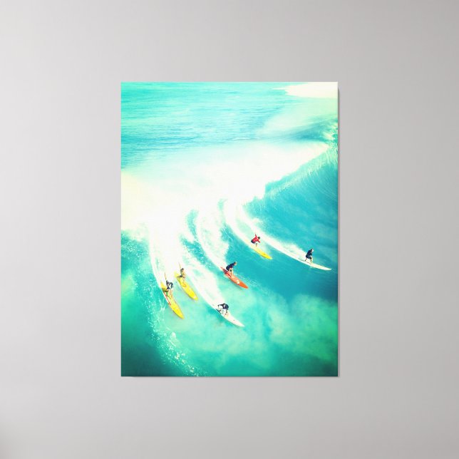 Lienzo Surfistas Surfing Surfing Surfing Sea Wave Canvas  (Anverso)