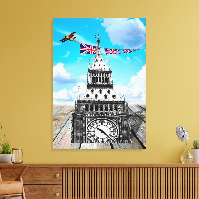 Lienzo Surreal Big Ben, London / British Art (Insitu (Sala de estar))
