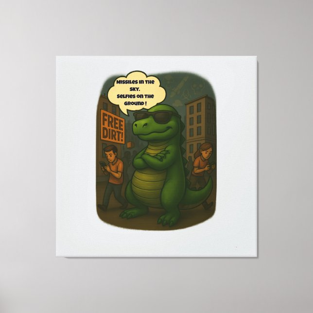 Lienzo Surviving 2025: Dino Style (Anverso)