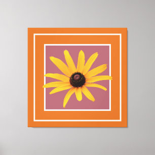 Lienzo Susan de Ojos Negros Amarilla Rosa Moderna de Colo