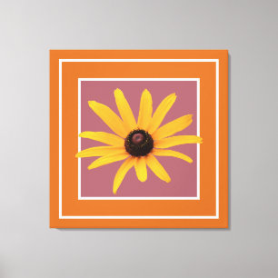 Lienzo Susan Modern Cocoa Brown Rosa de ojos amarillos ne