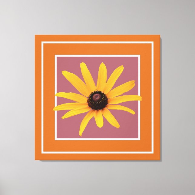 Lienzo Susan Modern Cocoa Brown Rosa de ojos amarillos ne (Anverso)