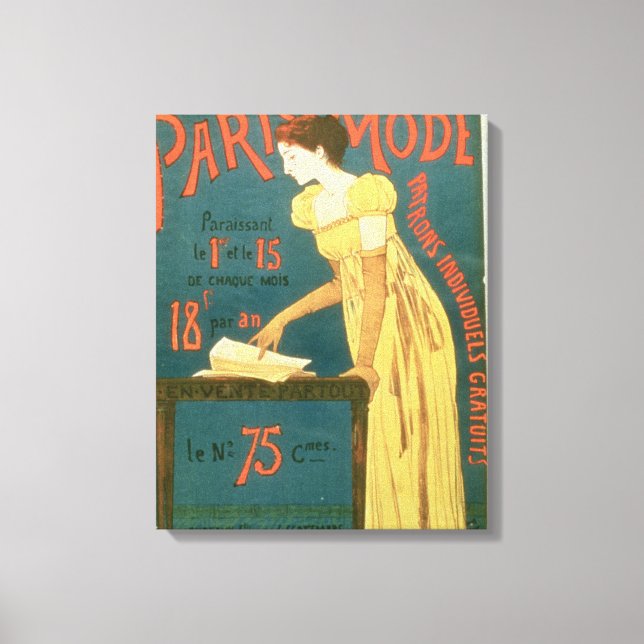 Lienzo Suscripciones publicitarias posters al "Modo París (Anverso)