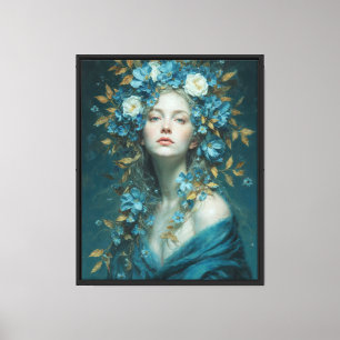 Lienzo Susurro de la Noche – Diosa Azul Serenidad