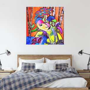 Lienzo Susurros de Colores – Pintura Cubista del Suroeste