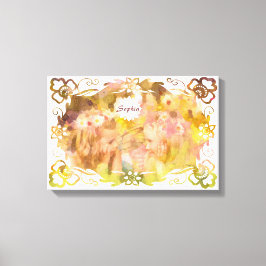 Lienzo Susurros de Magia: Dos Amigas Hadas en un Jardín