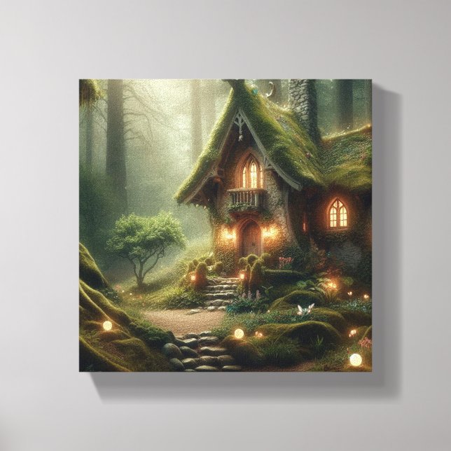 Lienzo Susurros del glen encantado: La etiqueta de algodó (Anverso)