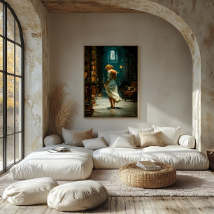 Lienzo Susurros entre los estantes