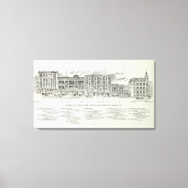 Lienzo Sutter North side Montgomery y Kearny (Anverso)