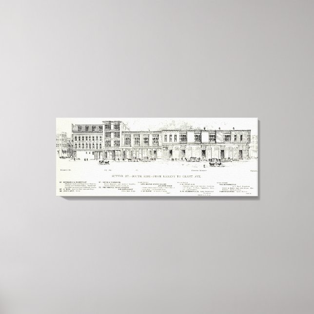 Lienzo Sutter South side Kearny y Grant (Anverso)