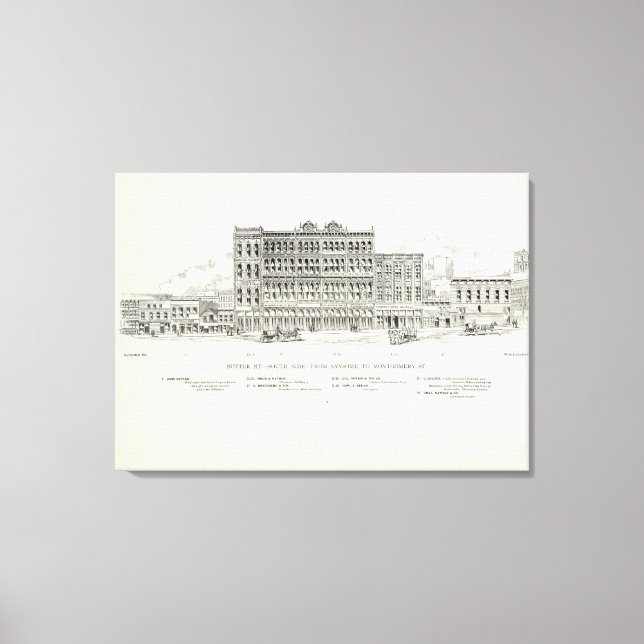 Lienzo Sutter South side Sansome y Montgomery (Anverso)