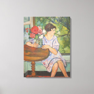 Lienzo Suzanne Valadon joven Chica frente a una ventana