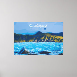 Lienzo Svínafellsjökull, Islandia - Vista del glaciar