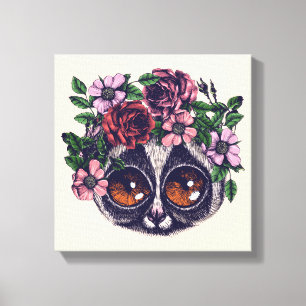 Lienzo Sweet Floral Lemur