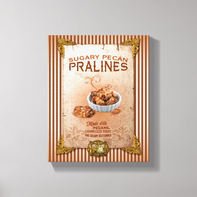 Lienzo Sweet Louisiana Pecan Pralines (Anverso)